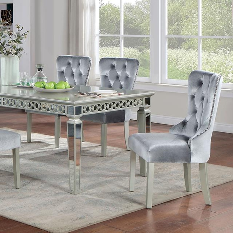 Furniture of America Adalia CM3241SV-T Dining Table