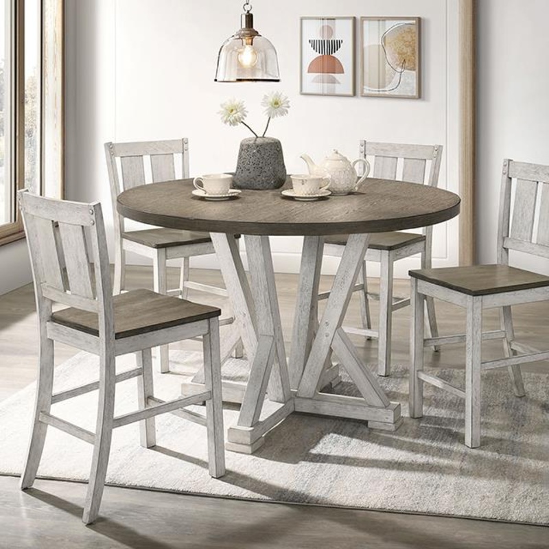 Furniture of America Dakota CM3289BR-RPT-48-TABL Counter Height Table