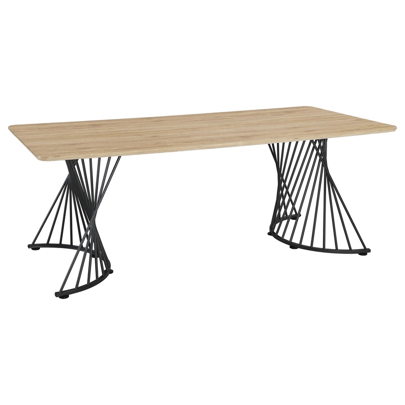 Coaster Furniture Altus 193531 80-inch Composite Wood Dining Table – Natural Oak