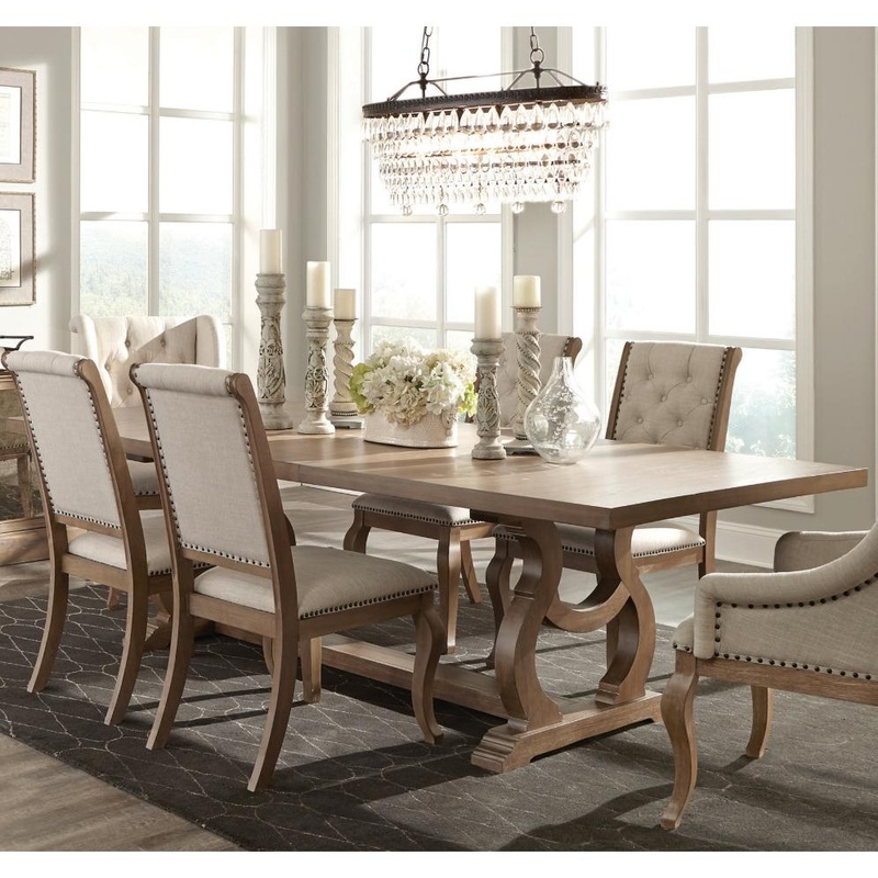 Coaster Furniture Brockway 110291 104-inch Extension Leaf Dining Table – Barley Brown