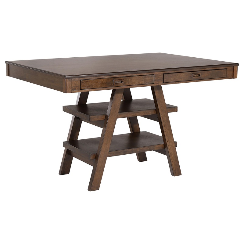 Coaster Furniture Dewey 115208 Rectangular 60-inch Counter Height Dining Table – Walnut