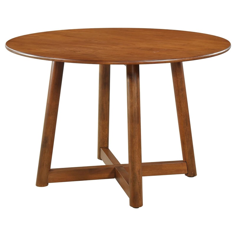 Coaster Furniture Dinah 108471 Round 47-inch Solid Wood Dining Table – Walnut