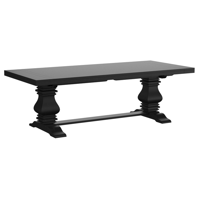 Coaster Furniture Florence 115531 126-inch Extension Dining Table – Distressed Black