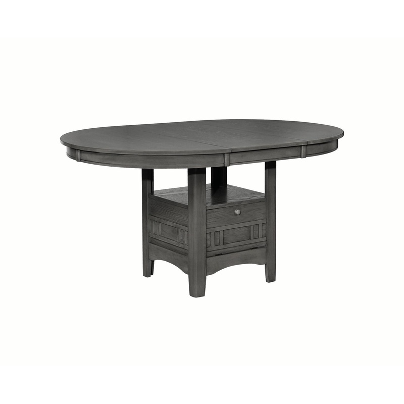 Coaster Furniture Lavon 108211 Oval 60-inch Extension Leaf Dining Table – Medium Grey