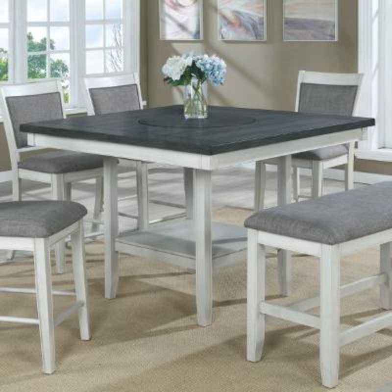 Crown Mark Fulton 2727CG-T-4848 Counter Height Table – Chalk/Grey