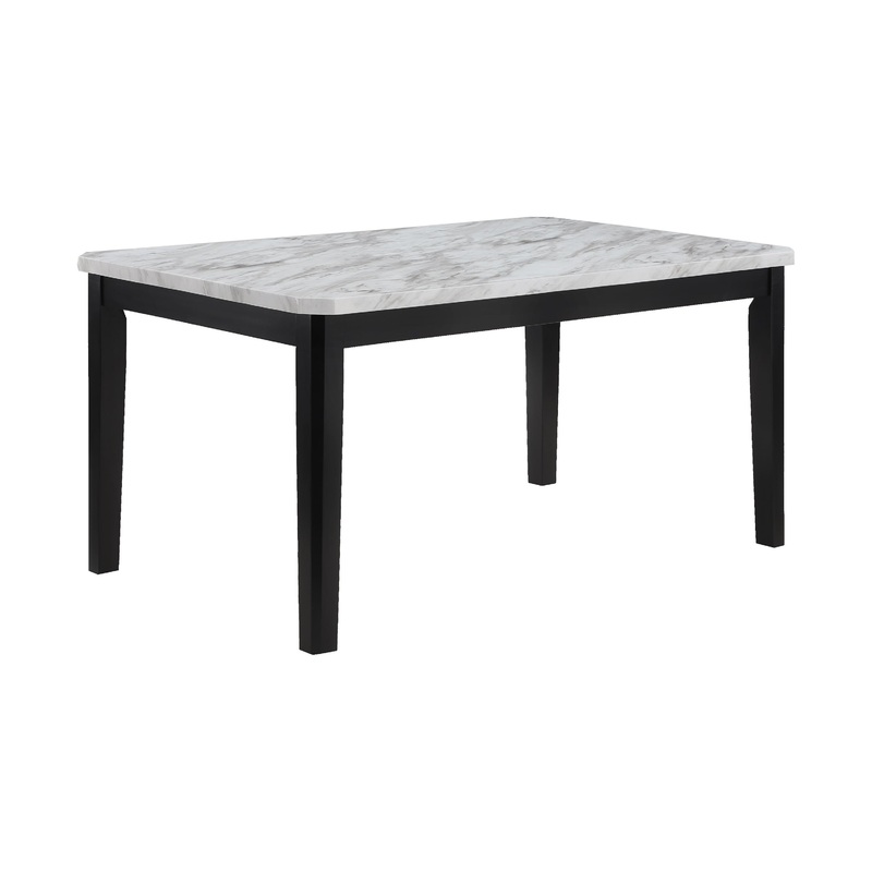 Crown Mark Pascal 2224T-3864 Dining Table – White/Black