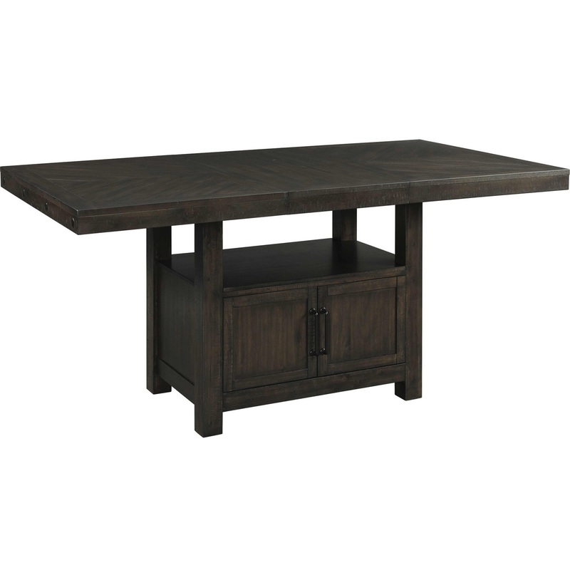 Elements International Colorado Counter Height Dining Table with Pedestal Base DCO100CDTTB