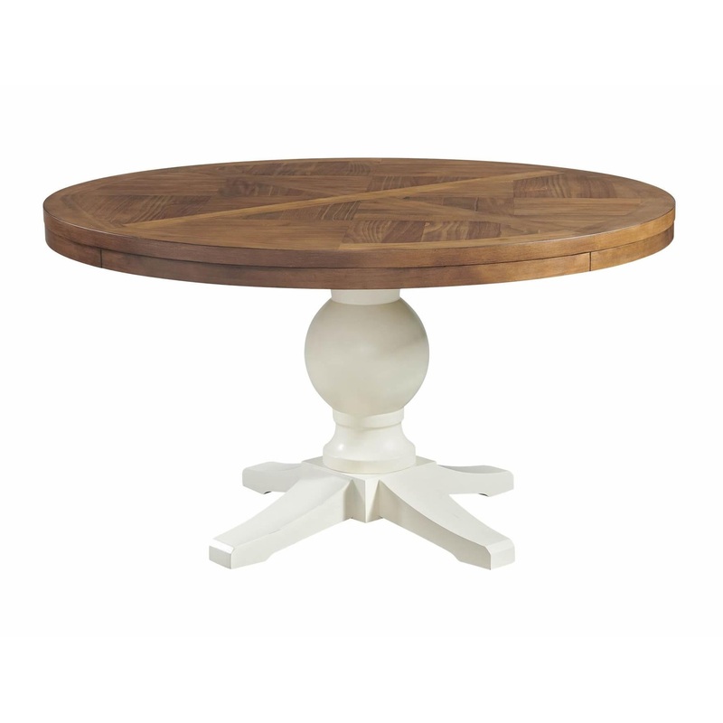 Elements International Park Creek DPK100RDTB Round Dining Table