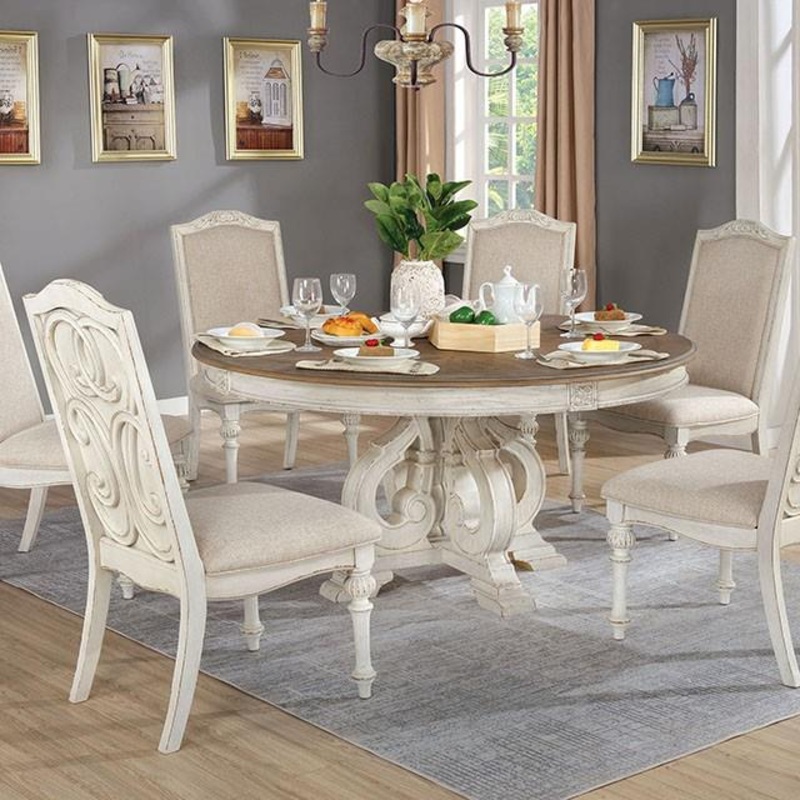 Furniture of America Arcadia CM3150WH-RT Round Table