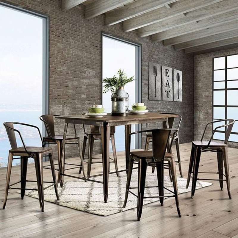 Furniture of America Cooper CM3529PT Counter Height Table