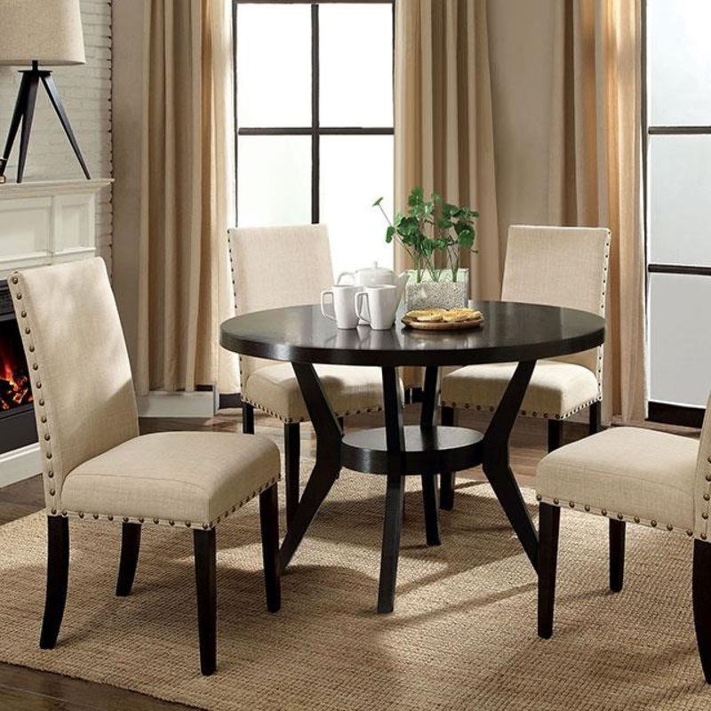 Furniture of America Downtown CM3424T Round Dining Table