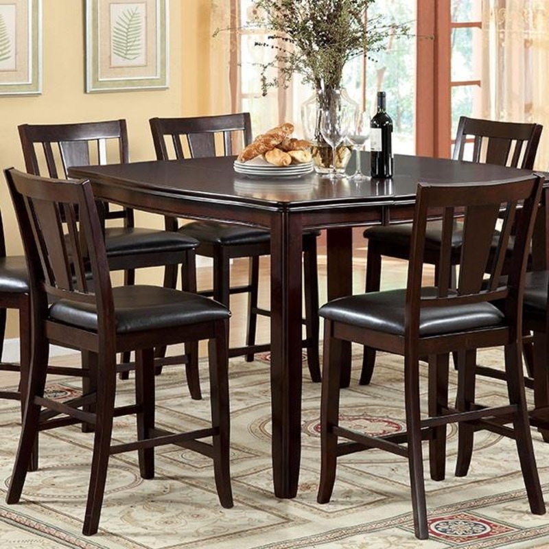 Furniture of America Edgewood CM3336PT Square Counter Height Table