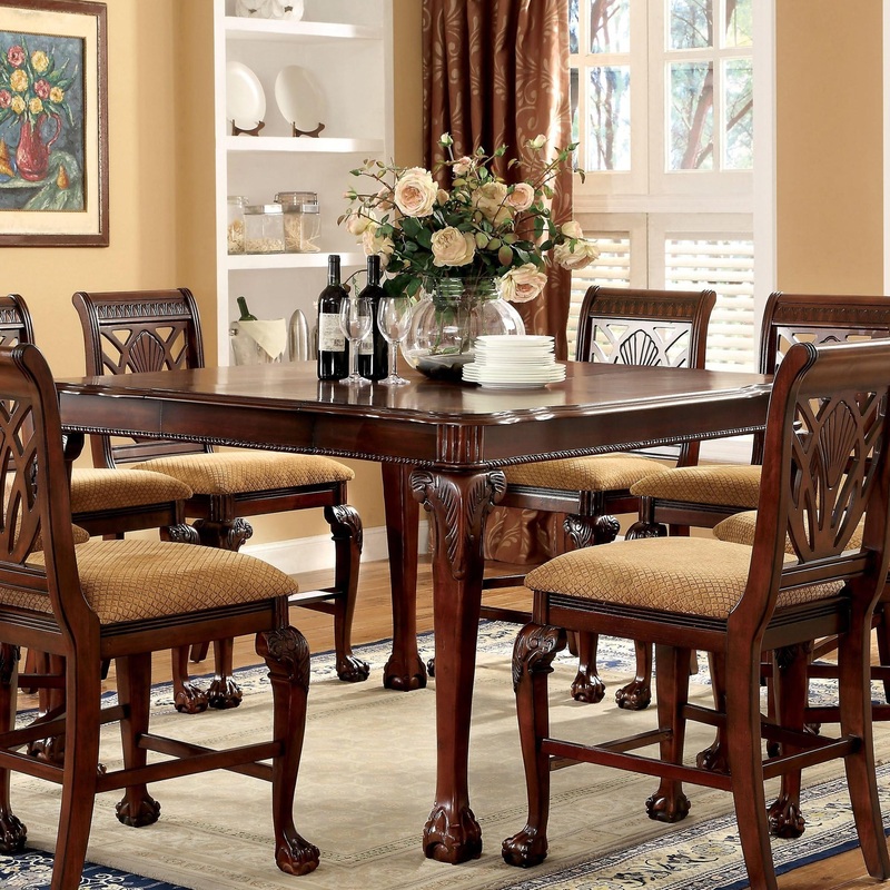 Furniture of America Petersburg CM3185PT Counter Height Table