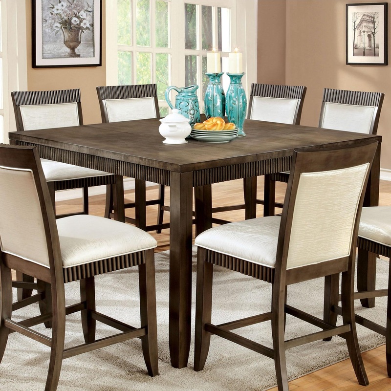 Furniture of America Square Forbes Counter Height Dining Table CM3435PT