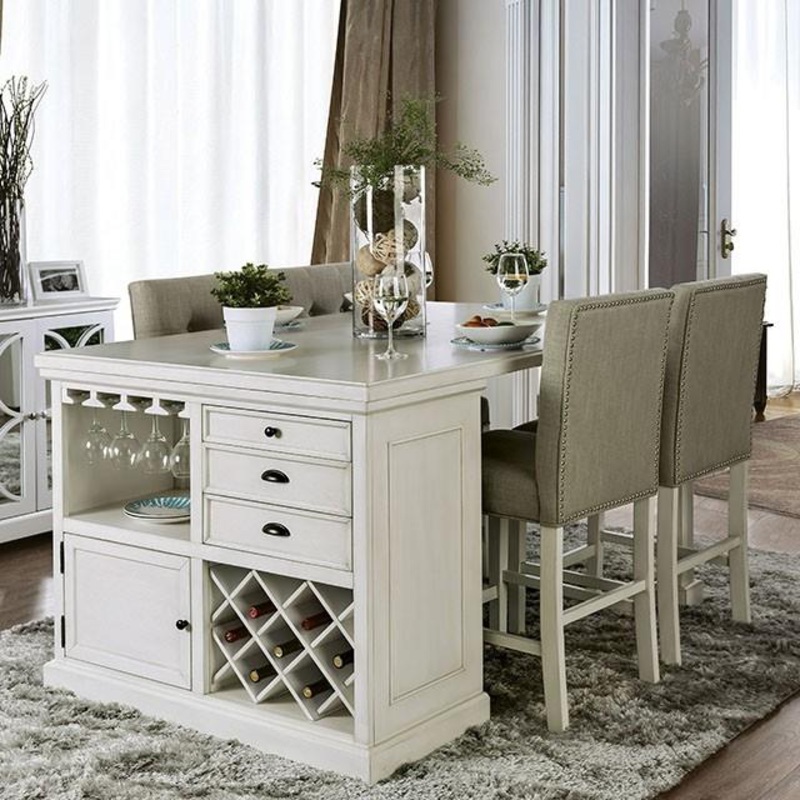 Furniture of America Sutton CM3390PT Counter Height Table