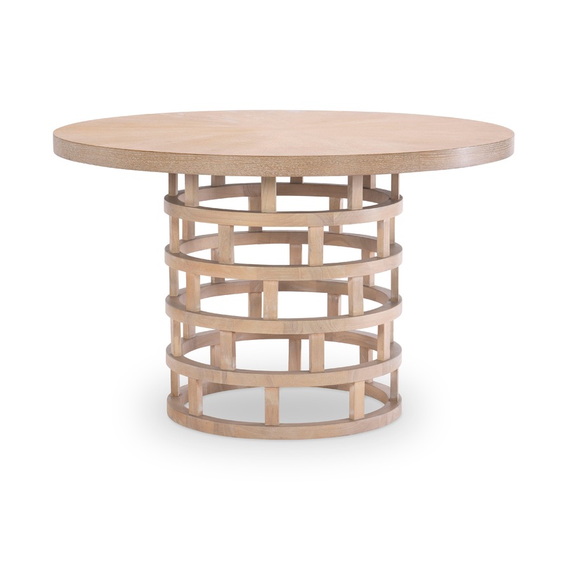 Biscayne – Round Pedestal Table – Beige