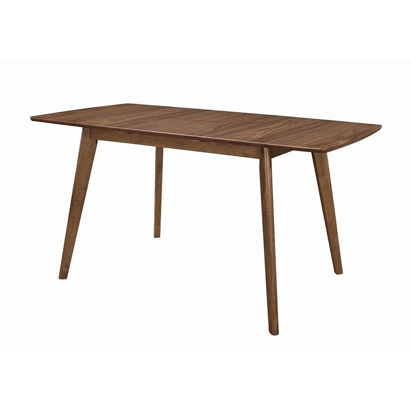 Coaster Furniture Alfredo 108080 63-inch Extension Leaf Dining Table – Natural Walnut