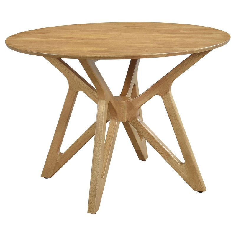 Coaster Furniture Elowen 108440 Round 42-inch Solid Wood Dining Table – Light Walnut