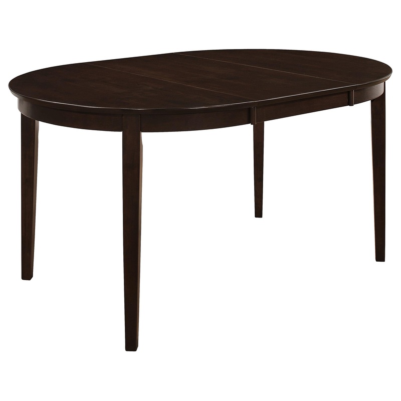 Coaster Furniture Gabriel 100770 Oval 60-inch Extension Leaf Dining Table – Cappuccino