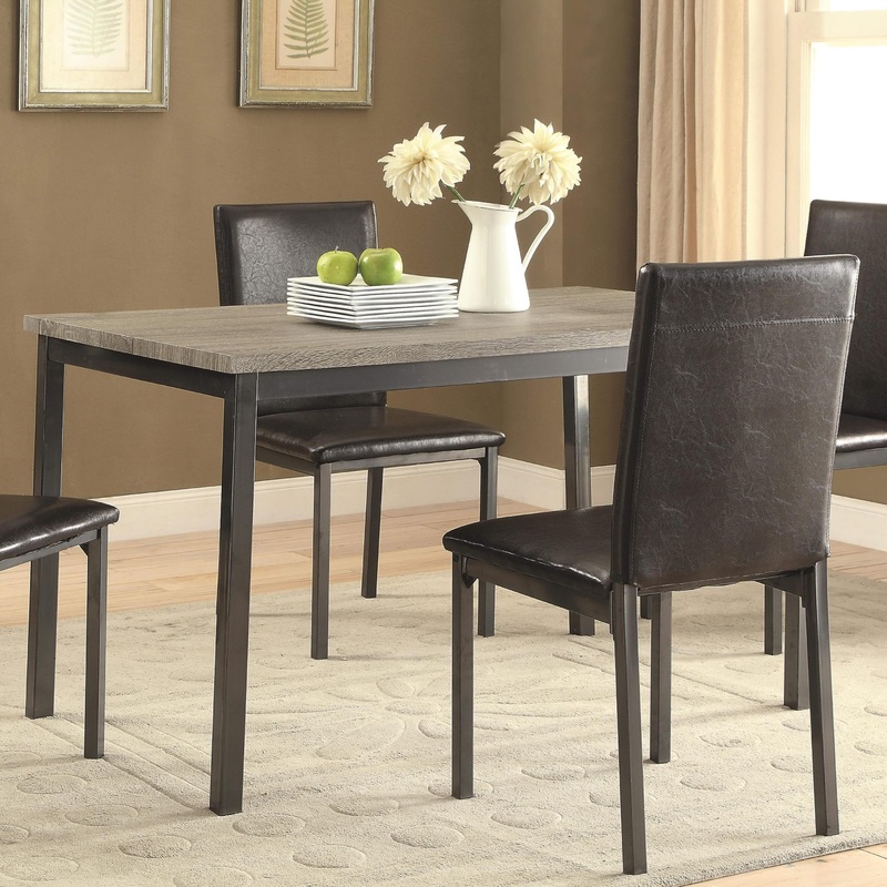 Coaster Furniture Garza 100611 Rectangular 48-inch Composite Wood Dining Table – Grey