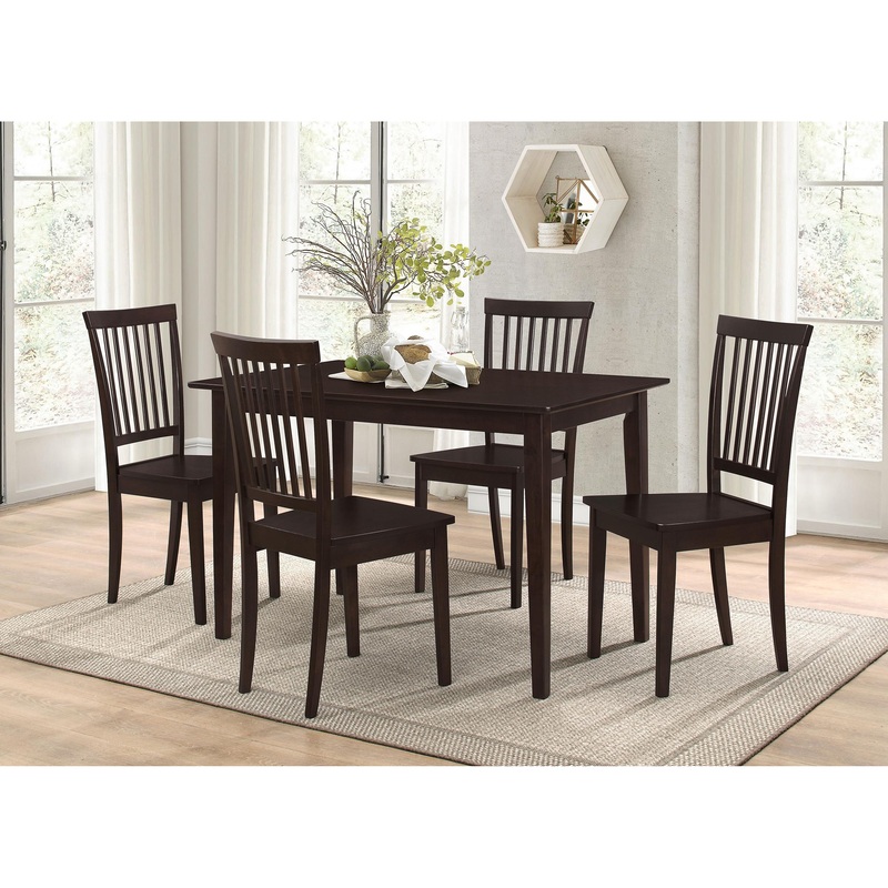 Coaster Furniture Gomez 150152 5-piece Rectangular Dining Table Set – Cappuccino