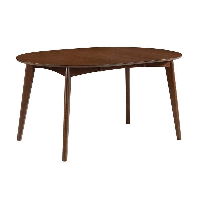 Coaster Furniture Jedda 105361 Oval 60-inch Extension Leaf Dining Table – Dark Walnut