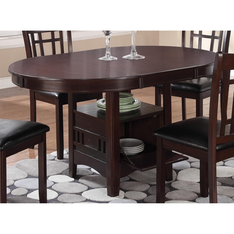 Coaster Furniture Lavon 102671 Oval 60-inch Extension Leaf Dining Table – Espresso