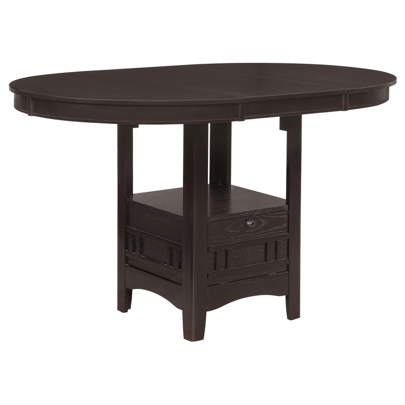 Coaster Furniture Lavon 102888 Oval 60-inch Extension Counter Dining Table – Espresso