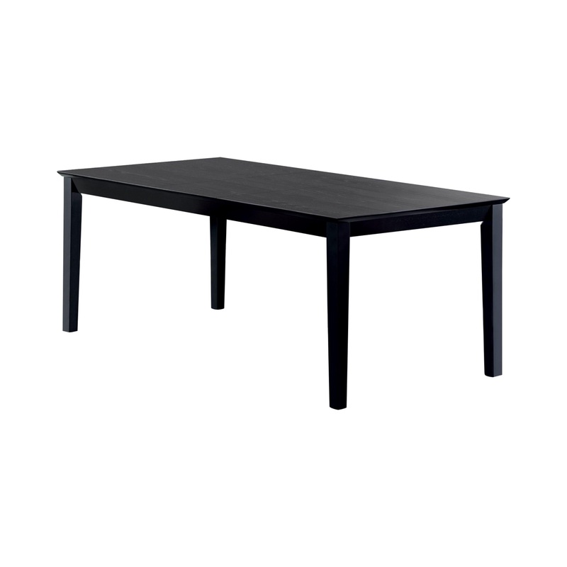 Coaster Furniture Louise 101561 Rectangular 78-inch Extension Leaf Dining Table – Black