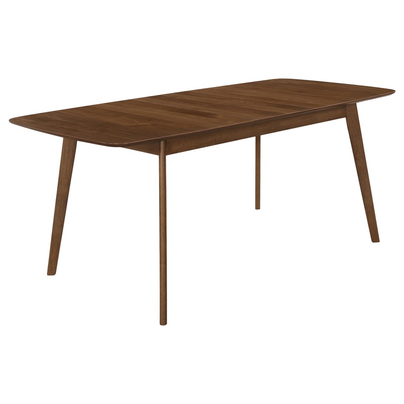 Coaster Furniture Redbridge 106591 75-inch Extension Leaf Dining Table – Natural Walnut