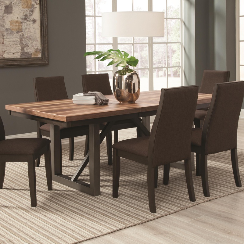 Coaster Furniture Spring Creek 106581 77-inch Extension Dining Table – Natural Walnut