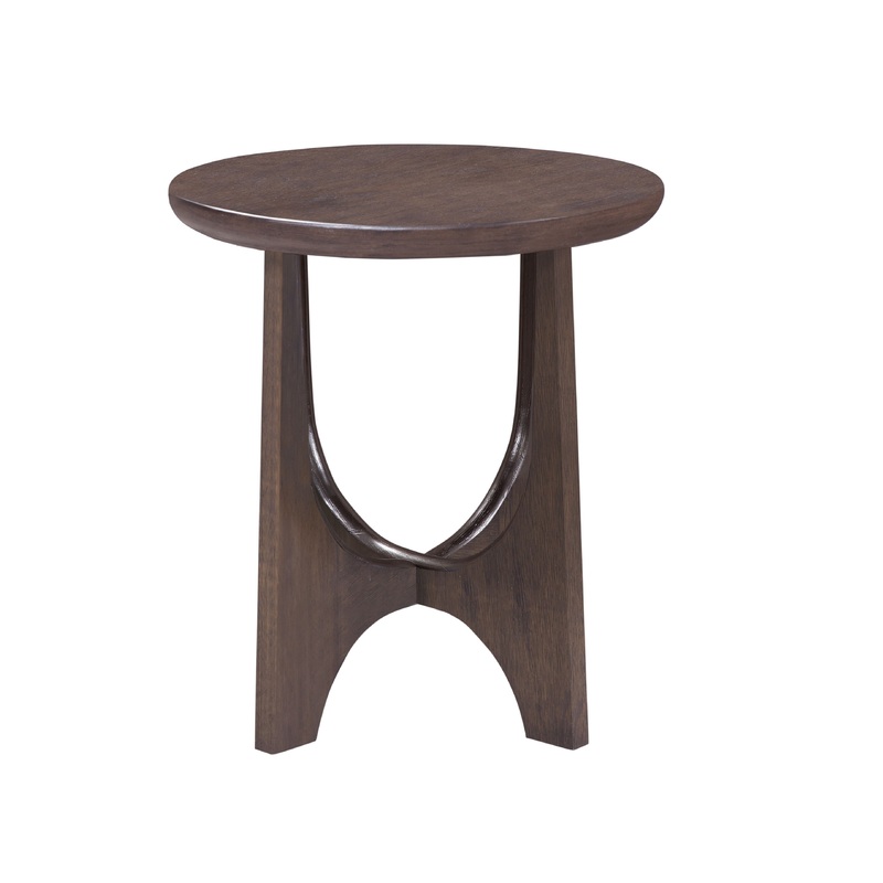 Dunnigan – Oak End Table – Dark Brown