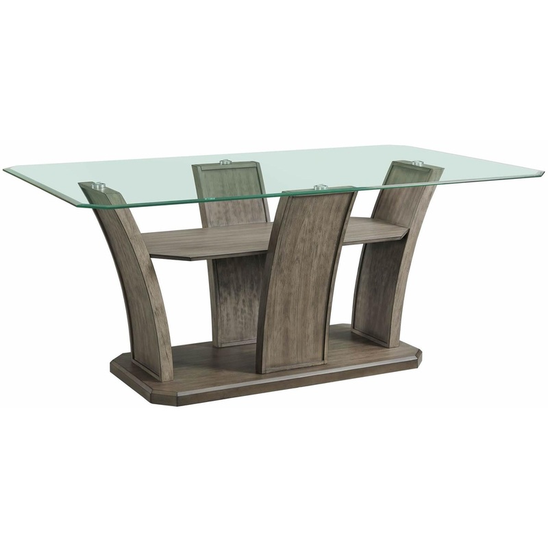 Elements International Dapper Grey Rectangular Counter Table