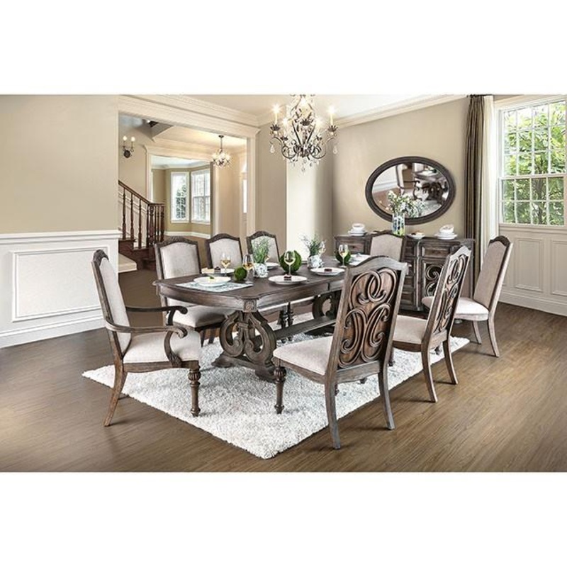 Furniture of America Arcadia Dining Table with Trestle Base CM3150T-TABLE