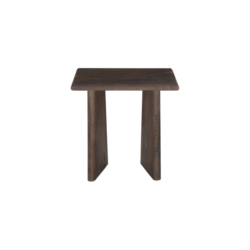 Lasso – Square End Table – Antique Natural Mango With Sandblasting