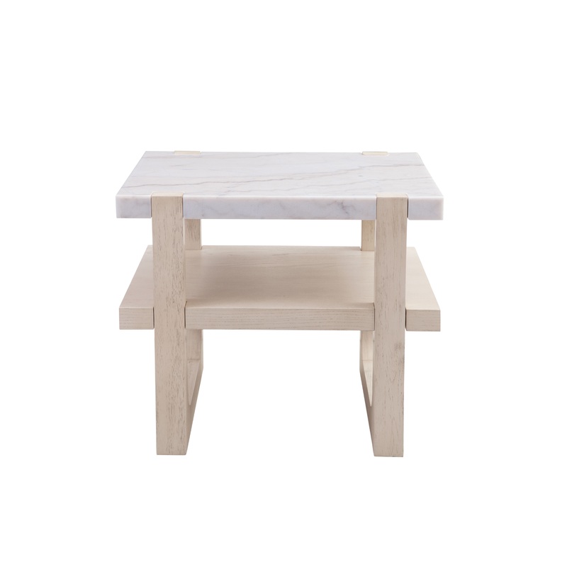 Newport – Rectangle End Table – White