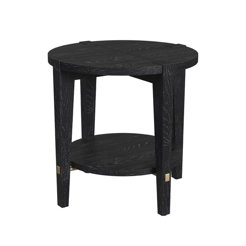 Whitfield – Round End Table – Black