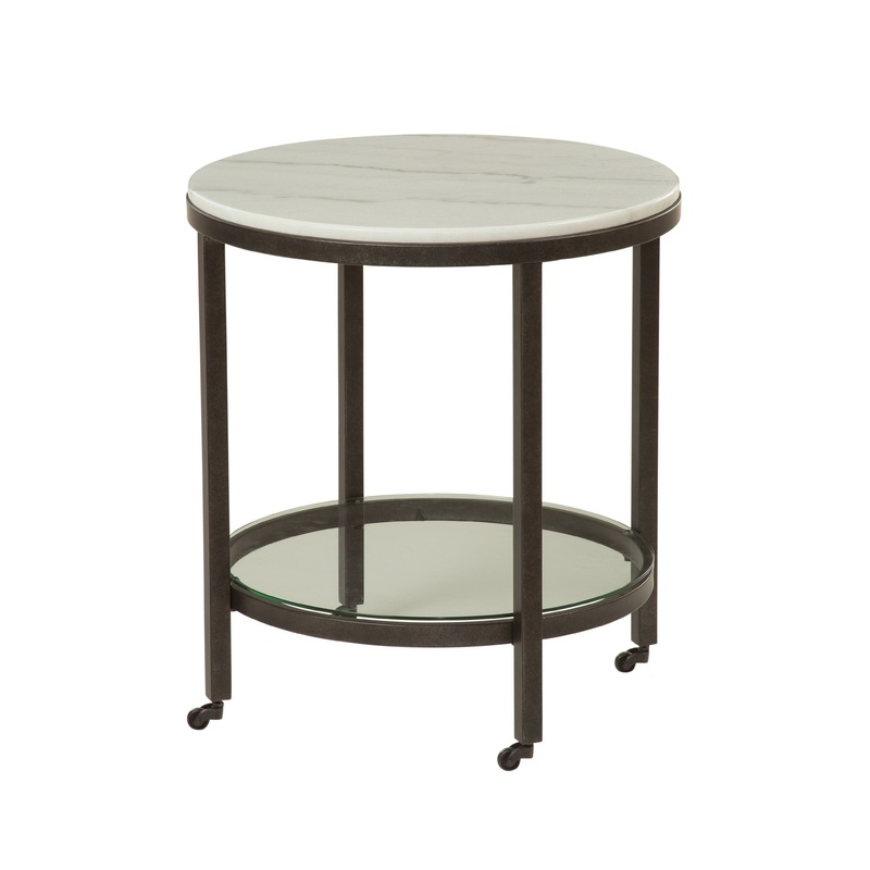 Whitman – Round End Table – White