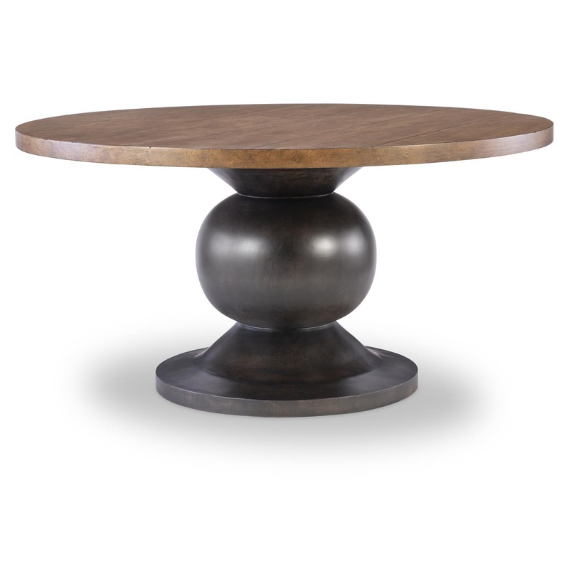 Artisan’s Place – Complete Round Dining Table – Vintage Pine Ironwood