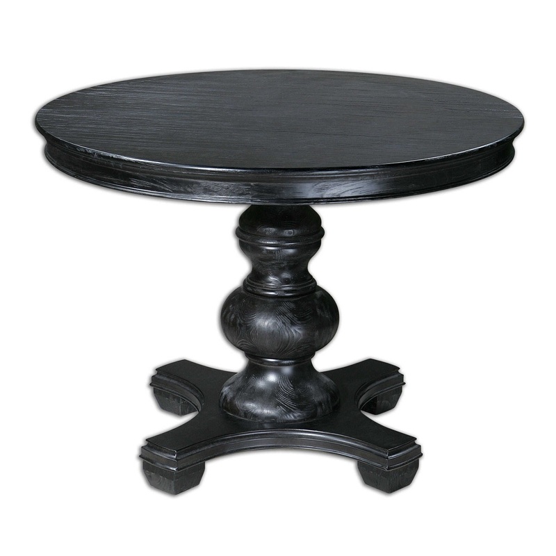 Brynmore – Wood Grain Round Table – Black