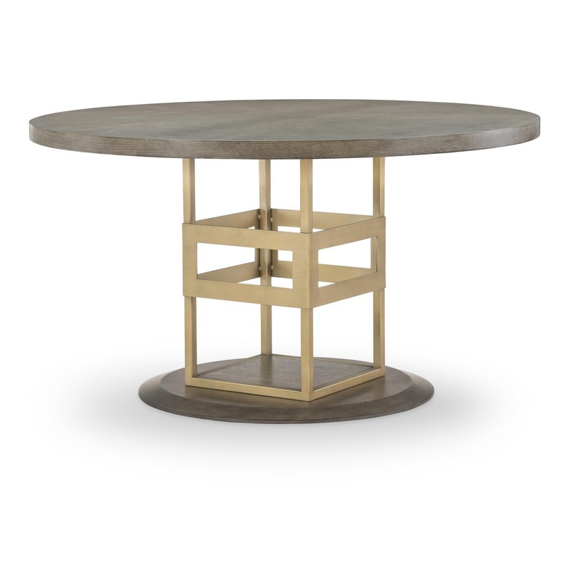 Castalia – Complete Round Pedestal Table – Slate Stone