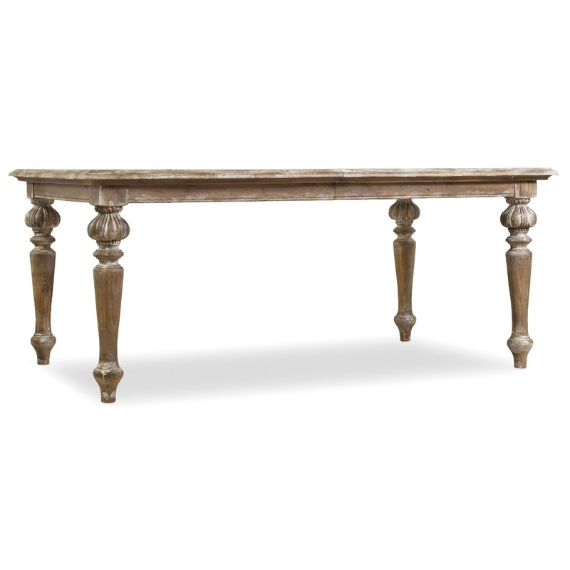 Chatelet – Rectangle Leg Dining Table With 2 18″ Leaves