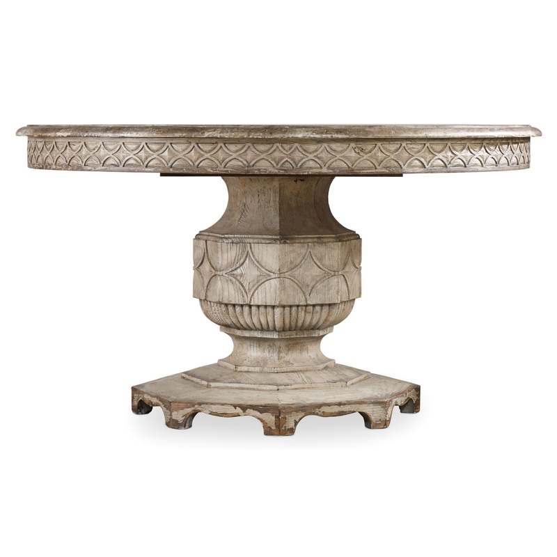 Chatelet – Round Dining Table With One 20″ Leaf – Paris Vintage