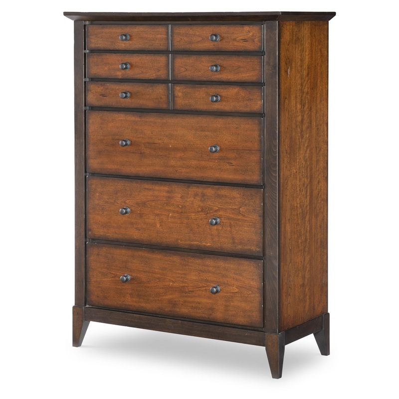 Fenmore – Drawer Chest – Mocha And Distressed Cherry