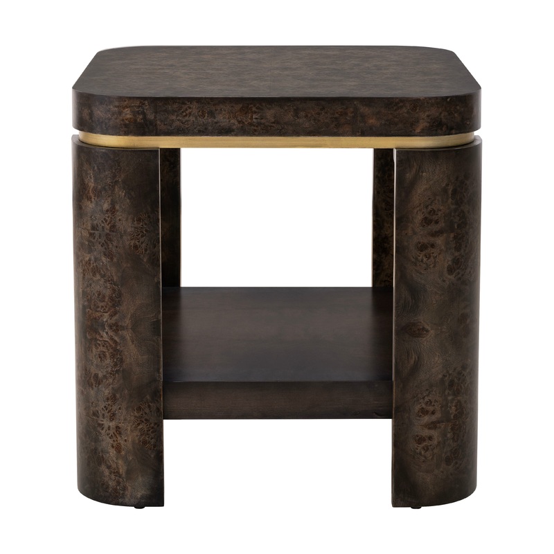 Langford – End Table – Ebony Mappa Burl