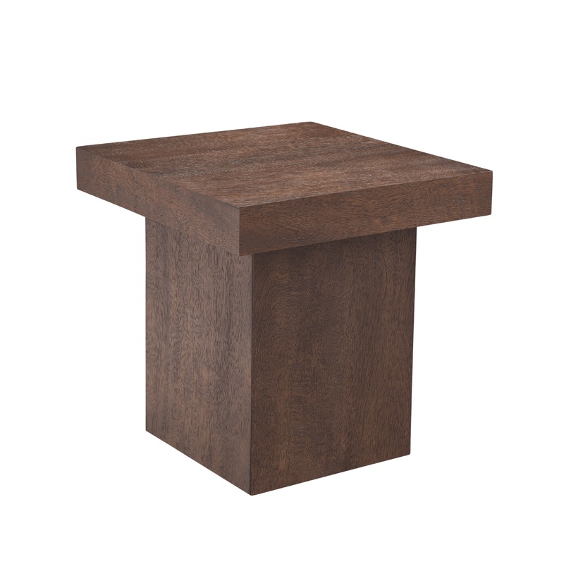 Padula – Large End Table – Brown Oak
