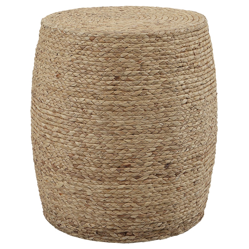Resort – Straw Accent Stool – Light Brown