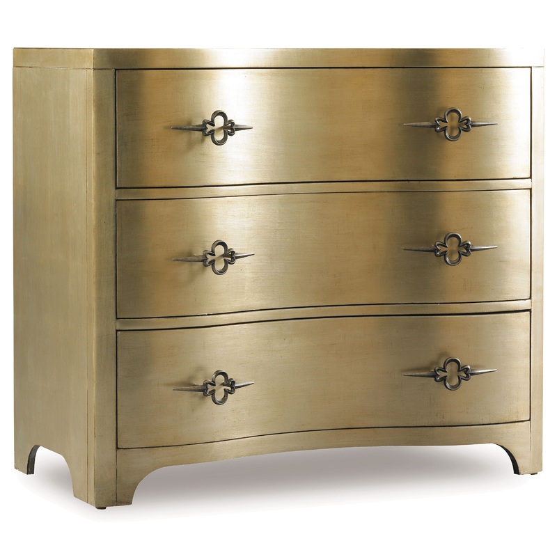 Sanctuary – 3-Drawer Shaped Front Chest – Gold