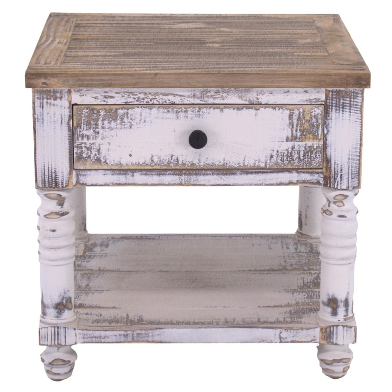 Split Nickel – Clarice End Table – Light Brown