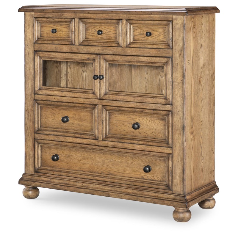 Vintage Market – Glass Door 6 Drawer Chest